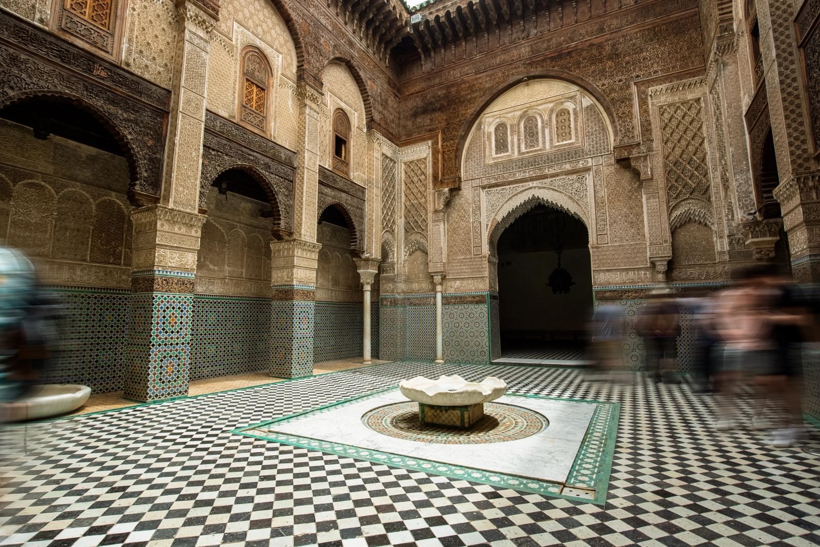 El Attarine madrasa in Fes, built in the 14th century. Photo by author, 2023.
