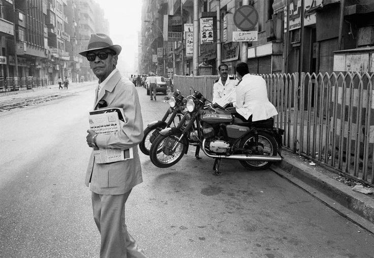 Photograph of Najib Mahfouz in Cario (1989)