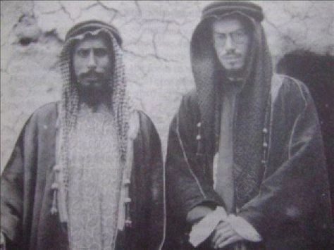 Vintage photograph of Asad with a Bedouin