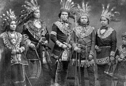 Five Ojibwe chiefs in the 19th century