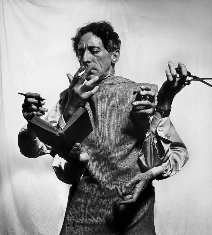Philippe Halsman, The Versatile Jean Cocteau, 1949.