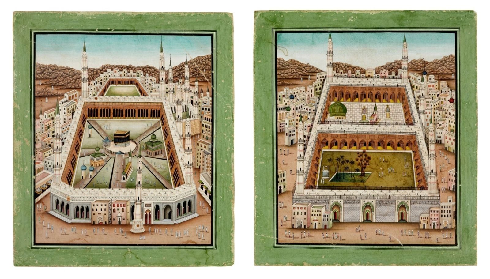 Mecca and Medina | Two watercolour and gouache views, India, c.1840